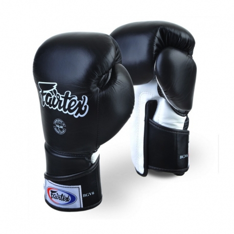 FAIRTEX FXV6 ZWART LEREN TOP TRAININGSHANDSCHOENEN