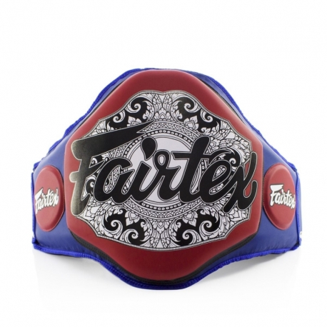 THAISE FAIRTEX V3 SLAGRIEM - BLAUW/ROOD LEREN TOP