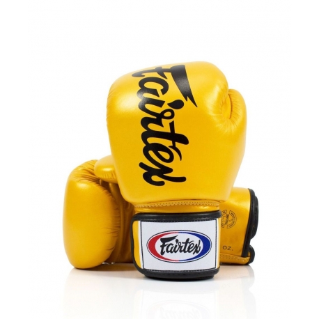 FAIRTEX trainingshandschoenen van leer top "GOLD/BLACK"