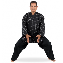 UNIFOR EN LOSANGE  NOIRME HAPKIDO BRODÉ